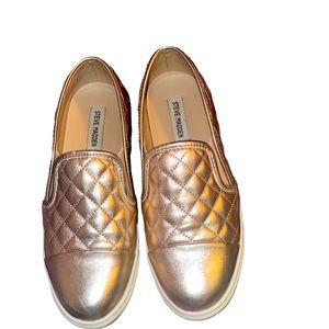 Steve Madden Rose Gold Slip On Sneakers